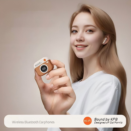 In-Ear Wireless Bluetooth Earbuds, HiFi Stereo Headphones for iPhone & Android