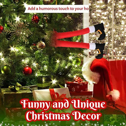 Christmas Auto Truck Santa Elf Legs Car Hanging Decor Stuffed Xmas Ornaments