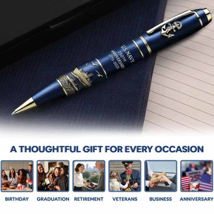 U.S. Navy 250th Anniversary Commemorative Pen 1775–2025 Naval Tribute Gift for Collectors