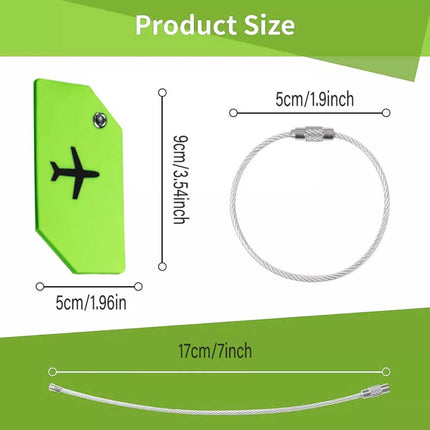 5pcs Luggage Tag Silicone Travel Baggage Suitcase Identity Address Name Label