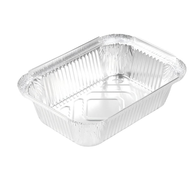 20Pcs Rectangle Disposable Aluminum Foil Air Fryer Pans - BBQ Drip Pans & Food Packaging Trays, No-Cover Design for Baking, Roasting, Grilling, Meal Prep & Leftovers Storage