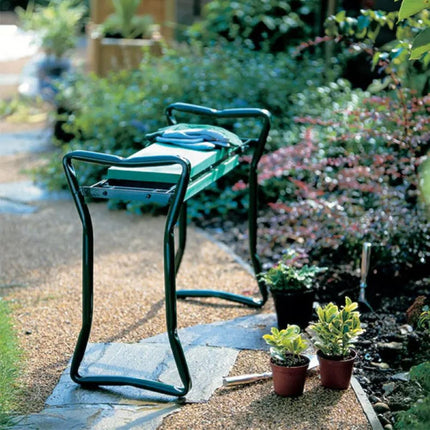 Foldable Garden Kneeling Stool with Detachable Tool Bag Multifunctional Yard Work Seat