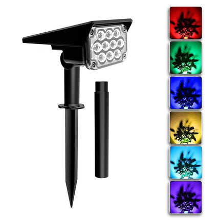 RGB 10 LEDs Garden Solar Lights Outdoor Landscape Yard Light Lawn Lamp Spotlight