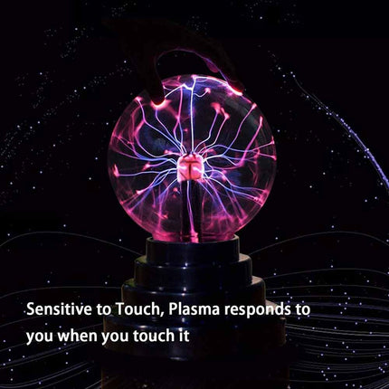 Plasma Ball Globe Light Glowing Table Lamp Sound Touch Activated Disco Party