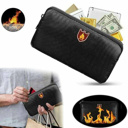 Fireproof/ Waterproof Document Bag File Money Safe-Box Secret File Protect Pouch