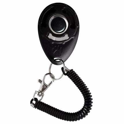 2PCS DOG PUPPY SCHOOL CLICKER Professional TRAINING AID Black Pet Trainer
