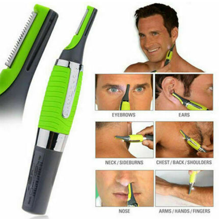 Hair Trimmer Groomer Nose Ear Eyebrows Neck hair Razor with light micro touch