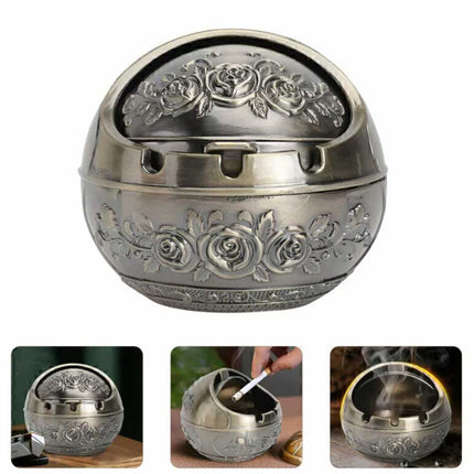Cigarette smoking for ashtray holder with decorative lid ashtray 8CM