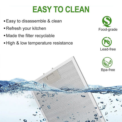 2PCS Cooker Hood Metal Mesh Grease Filter for Kitchen Extractor Fan 320x260 mm
