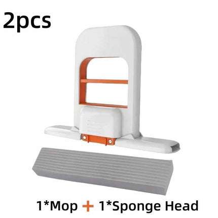 2 Pack Mini Self-Wringing Sponge Mop, Compact Desktop Cleaning Tool for Kitchen & Bathroom