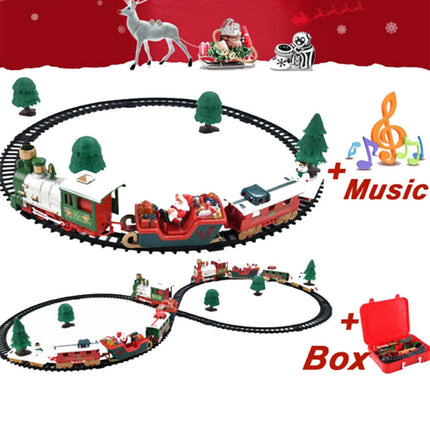 Christmas Tree Train Set - Musical Track with Lights & Santa Decor