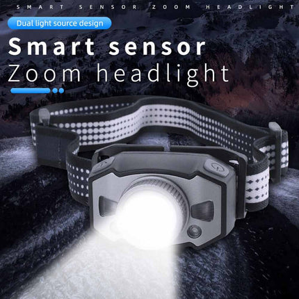 90000LM Sensor LED Headlamp Head Torch Rechargeable Zoom Headlight Light Lamp