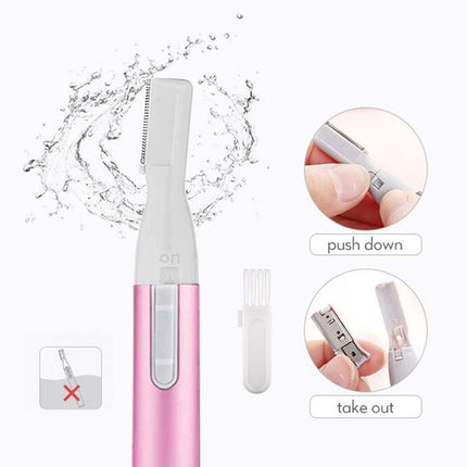 Women’s Electric Eyebrow Trimmer - Painless Facial Hair Shaver & Razor