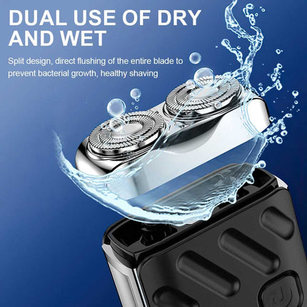Ultra Clean Double Head Razor Washable Mini Shaving Electric Shaver Beard