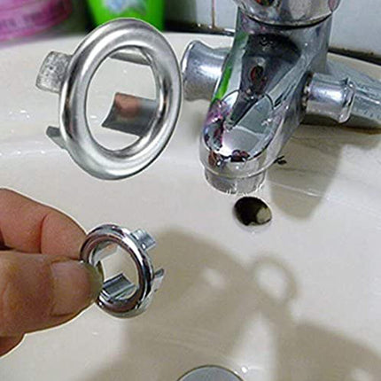 10x Bathroom Basin Sink Spares Overflow Cover Trim Replacement Chrome Plastic