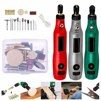 Mini Electric Grinding Pen Rotary Drill Grinder Cordless USB Engraving Tool Kit