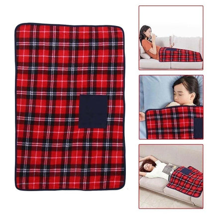 Electric Heated Throw Over Blanket, Warm Washable Fleece, Winter Warming with Switch & Timing Function