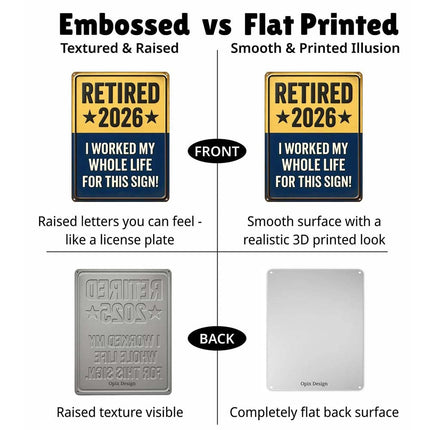 Retired 2026 Sign – Funny & Meaningful Retirement Gift for Men Women