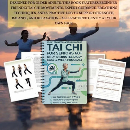 Spiral-Bound Tai Chi Daily Exercise Book for Beginners & Senior Practitioners
