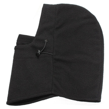 Double Layer Fleece Winter Ski Hood Windproof Warm Outdoor Cap