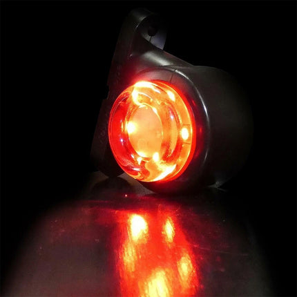 2x Mini Dual Side Rubber Led Marker Lights Trailer Truck Lorry Camper Outline 12-24v