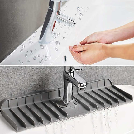 Silicone Faucet Mat for Kitchen & Bathroom: Keep Sinks Dry, Stop Splashes & Speed Up Drying