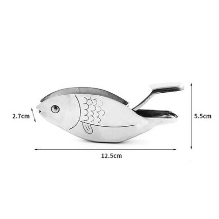 Fish-Shaped Stainless Steel Lemon Squeezer – Manual Juicer for Lemons & Limes