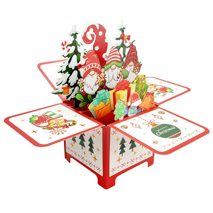 5Pack Creative 3D Pop-Up Santa Claus Christmas Card