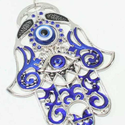 Turkish Blue Evil Eye 3" Hamsa Hand Amulet Wall Hanging Protection Decor