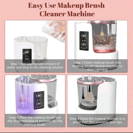 Multi-Function Makeup Brush Cleaner & Dryer – One Device, Complete Care