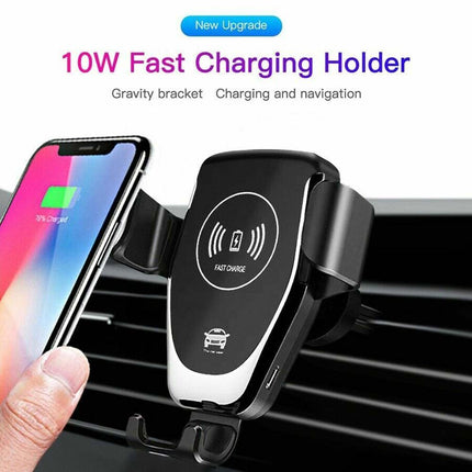 15W Wireless Auto Fast Charger Car Holder Gravity Mount Air Vent Phone Holder