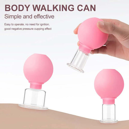 4PCS Facial Cupping Set Glass Face Massage Skincare Tool