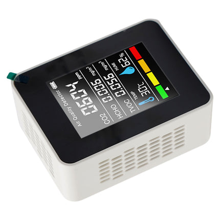 5 in 1 Air Quality Monitor CO2 TVOC HCHO Detector Temp Humidity USB Rechargeable