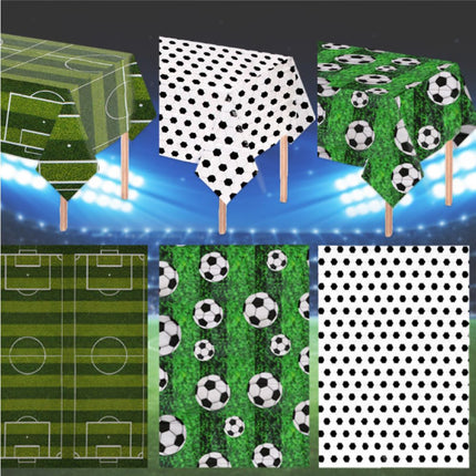 2 Pack Football Themed PE Tablecloth, Disposable Waterproof Table Cover for Sports Party Decoration