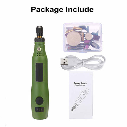 Mini Electric Grinding Pen Rotary Drill Grinder Cordless USB Engraving Tool Kit