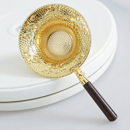 1pc Tea Strainer Tea Filter Tea Colander With Wood Handle Teaware Supplies