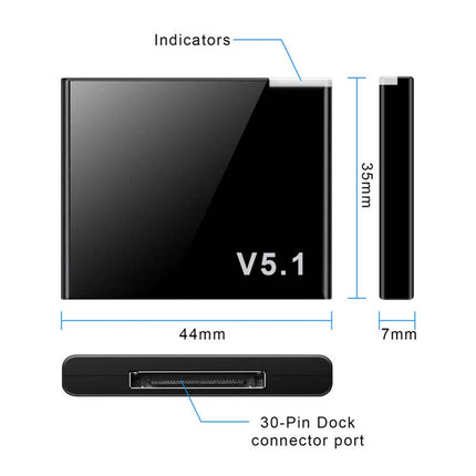 30Pin Bluetooth 5.1 Music Audio Receiver Stero Adapter For iOS Bose Sound dock