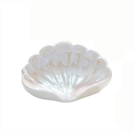 Ceramic Seashell Soap Dish, Draining Non-Slip Soap Box Bathroom Accessory