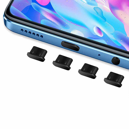 4PCS Type-C Dust Plug Silicone Phone USB C Charging Port Protector Charger Cover