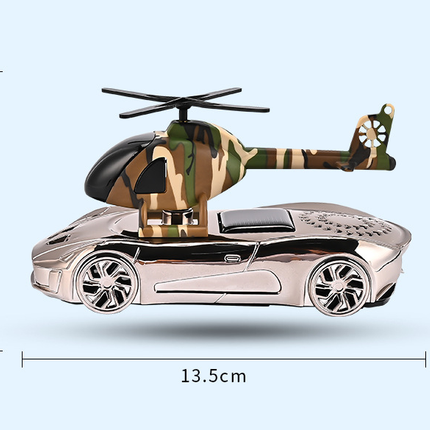 Solar-Powered Rotating Helicopter Car Air Freshener Ornament
