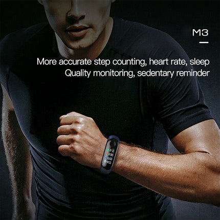 Bluetooth Smart Bracelet Fitbit Style Heart Rate Monitor Watch Pedometer Tracker