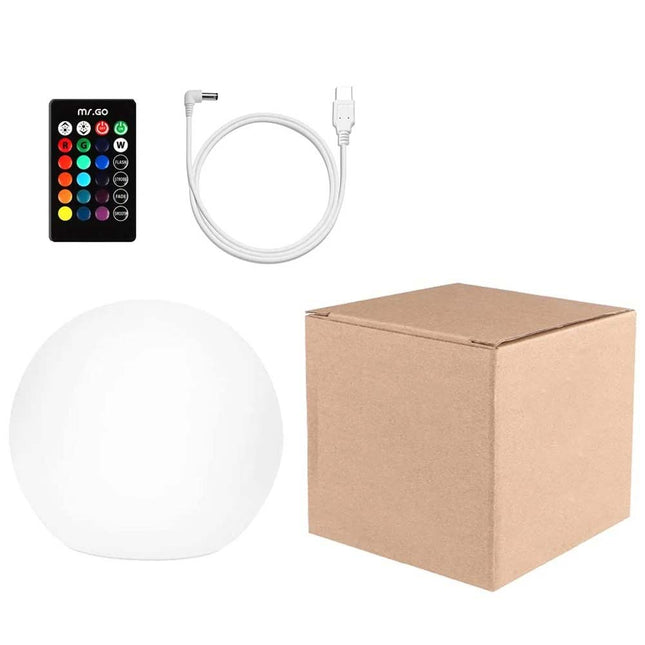 16 Color RGB LED Globe Orb Light 15CM - Remote Control Kids Night Light & Mood Lamp