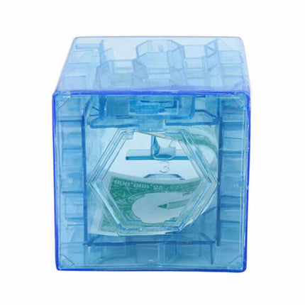 2X 3D Cube Puzzle Money Maze Bank Saving Coin Collection Case Box Fun Brain Game