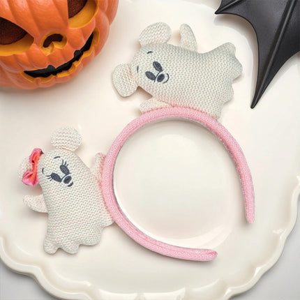 2025 HongKong Disney Parks Halloween Ghost Mickey And Minnie Mouse Ear Headband