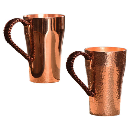 400ml Copper Moscow Mule Mug, Multipurpose Tea Coffee Cup for Hot & Cold Drinks