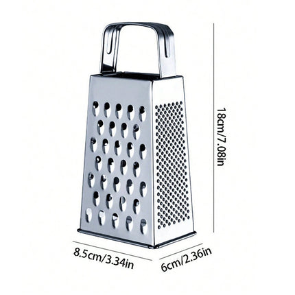 4 Sided Box Cheese Grater Stainless Steel 8 Inch Kitchen Vegetable Slicer Cutter