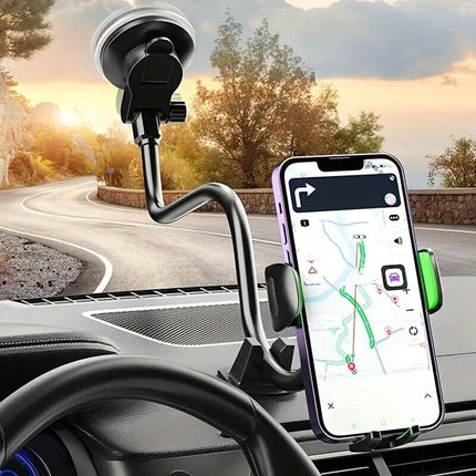 Gooseneck Phone Holder Suction Mount for Car Windscreen or Dashboard Long Arm