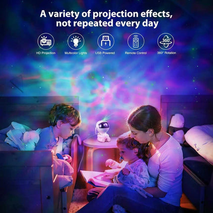 LED Astronaut & STAR Projector Light USB Starry Night Light Bedside Table Lamps