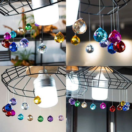 12X 20MM Crystal Sun Catcher Prism Pendant Suncatcher Rainbow Maker Window Hanging