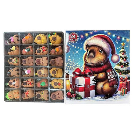 Capybara 2025 Advent Calendar - 24 Days Christmas Countdown Toys Playset for Festive Fun